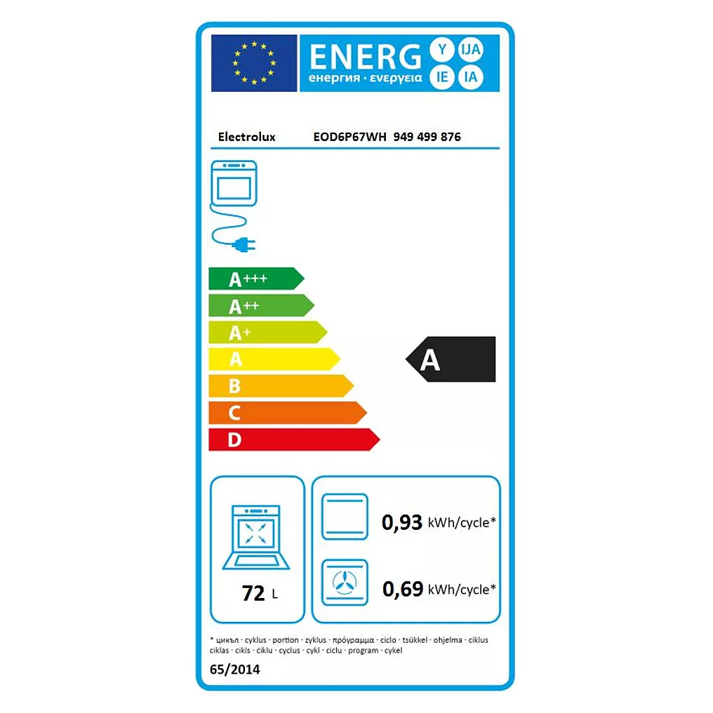 Four Pyro ELECTROLUX EOD6P67WH SteamBake - Image 9