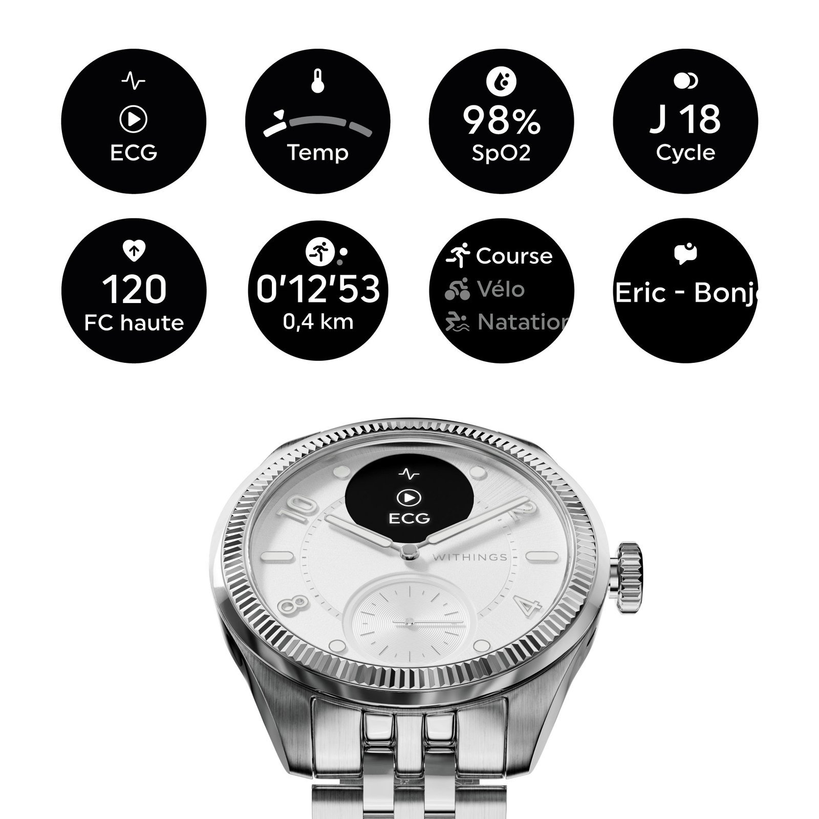 Montre connectée Withings ScanWatch Nova 39 mm - Image 2